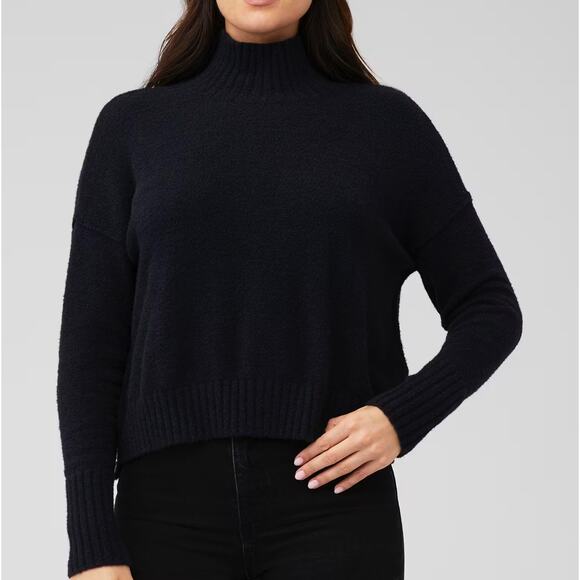 NWT Free People Vancouver Turtleneck Sweater Women’s XL Black Soft Knit Pullover - Picture 1 of 7